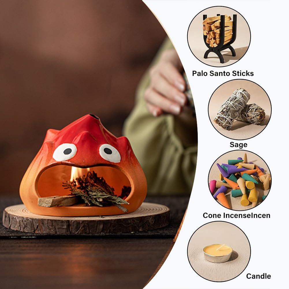 Palo Santo Burner Sage Sticks & Wood Incense with Ash Catcher for Meditation, Yoga, Aromatherapy