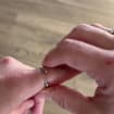 18K Rose Gold, Silver, Gold PVD Plated Stainless Steel Fidget Beads Adjustable Women Anxiety Ring Jewelry