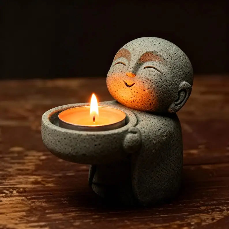 Candle Holder Zen Candle Decor for Meditation & Relaxation