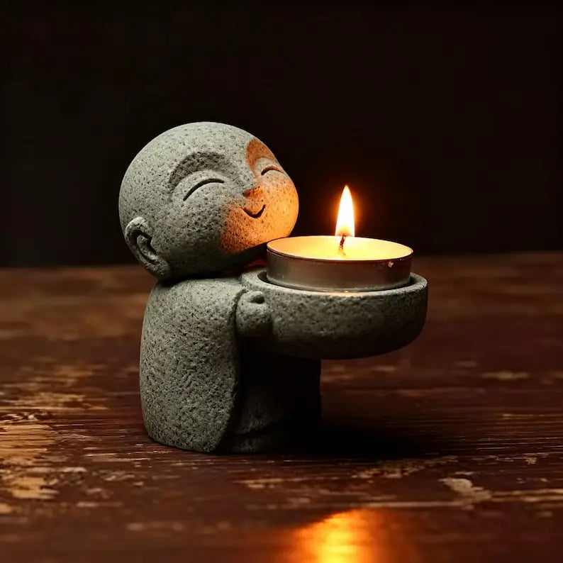 Candle Holder Zen Candle Decor for Meditation & Relaxation