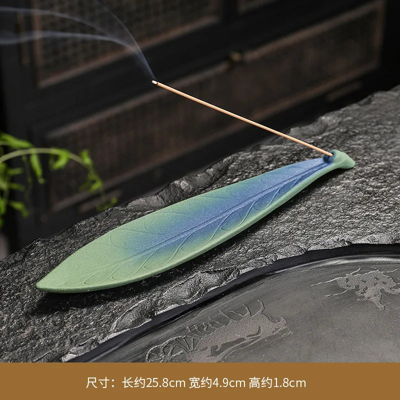 Zen Ceramic Incense Art Piece - Multi-Use Backflow Incense Holder & Fragrance Diffuser for Home Meditation