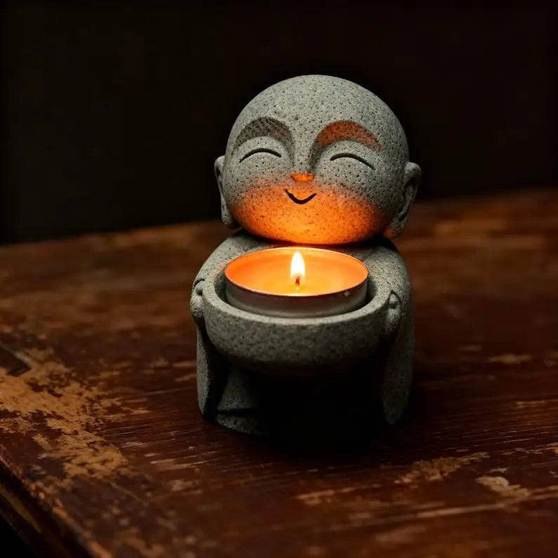 Candle Holder Zen Candle Decor for Meditation & Relaxation