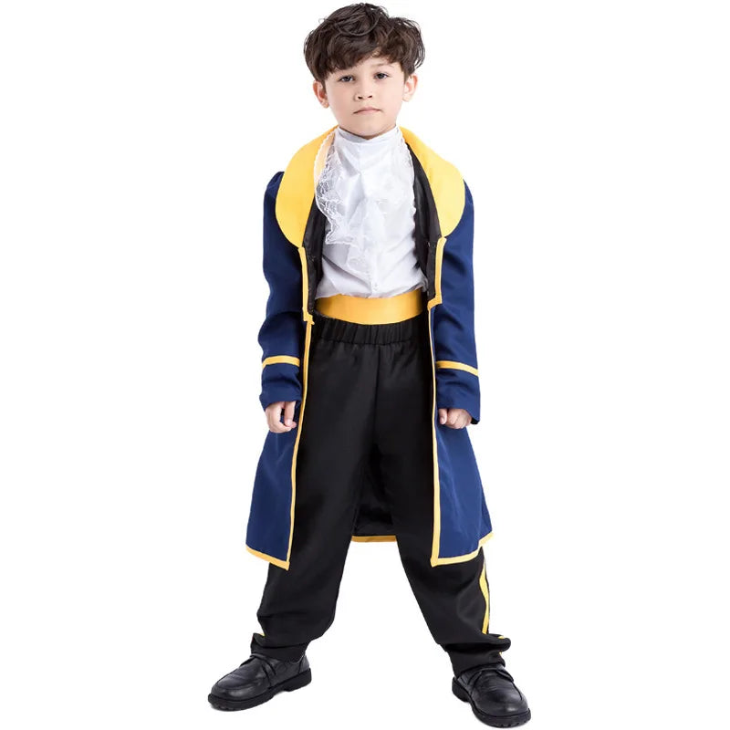 Classic King Prince Costume for Kids Boys Movie Character Cosplay Outfits Children Royal Fancy Dress Halloween Stage Performance