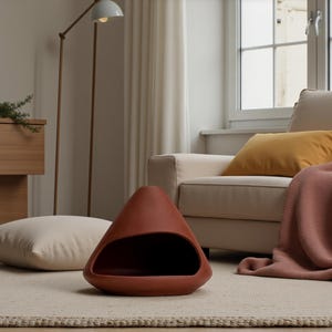 Black Fuji Incense Burner | Zen Ceramic Oil Diffuser with Wood Base