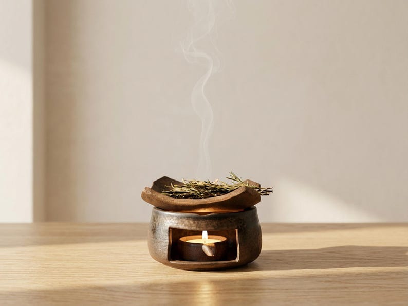 Ceramic Aromatherapy Stove Essential Oil Burner Handmade Ceramic Candle Wax Melts Warmer