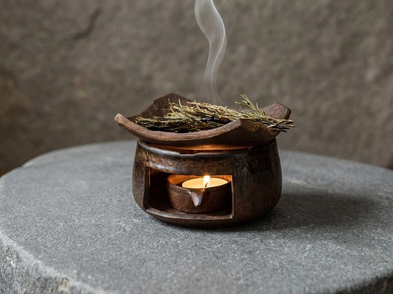 Ceramic Aromatherapy Stove Essential Oil Burner Handmade Ceramic Candle Wax Melts Warmer